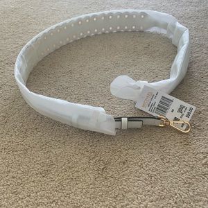 White Leather Michael Kors Guitar Strap